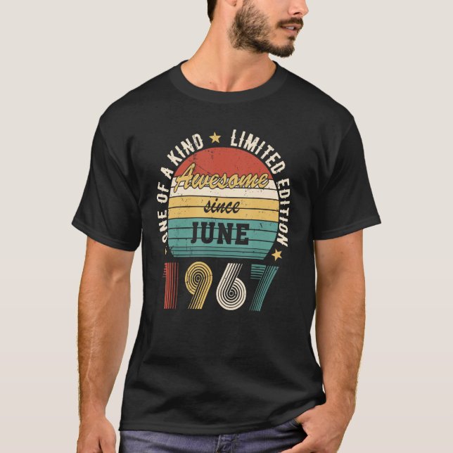 Camiseta Increíble desde junio de 1967, feliz cumpleaños de (Anverso)