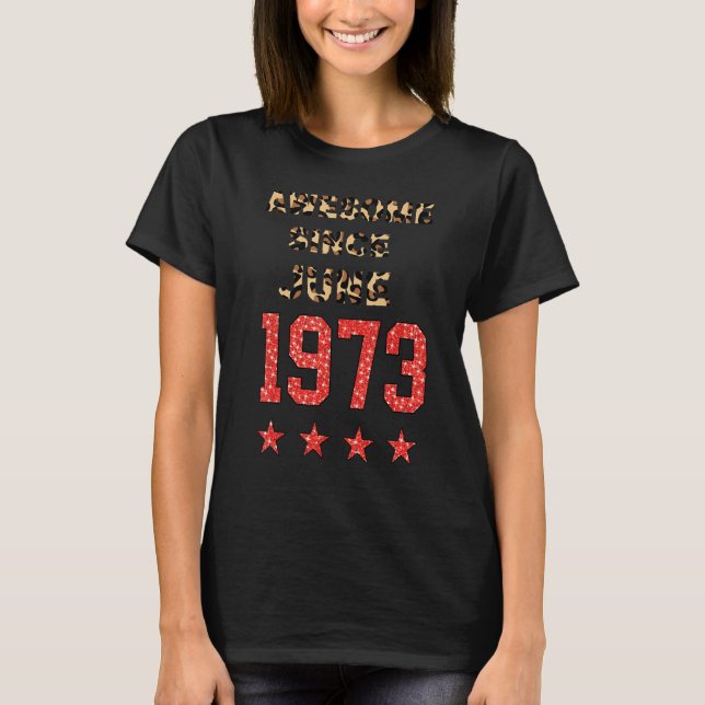 Camiseta Increíble desde junio de 1973, cumpleaños del leop (Anverso)