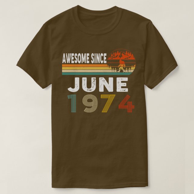 Camiseta Increíble desde junio de 1974 (Diseño del anverso)