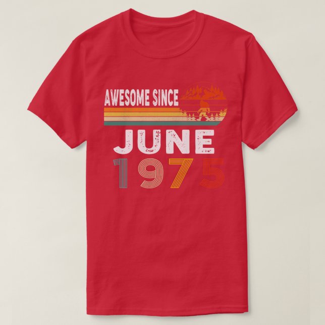 Camiseta Increíble desde junio de 1975 (Diseño del anverso)