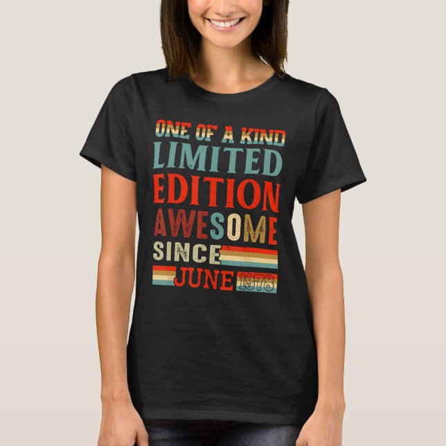 Camiseta Increíble desde junio de 1978 45º cumpleaños 45 añ (Anverso)