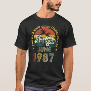 Camiseta Increíble desde junio de 1987 35 años de edad cump