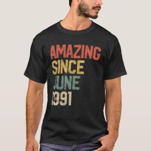 Camiseta Increíble Desde Junio De 1991 Hombres Mujer 30 Cum