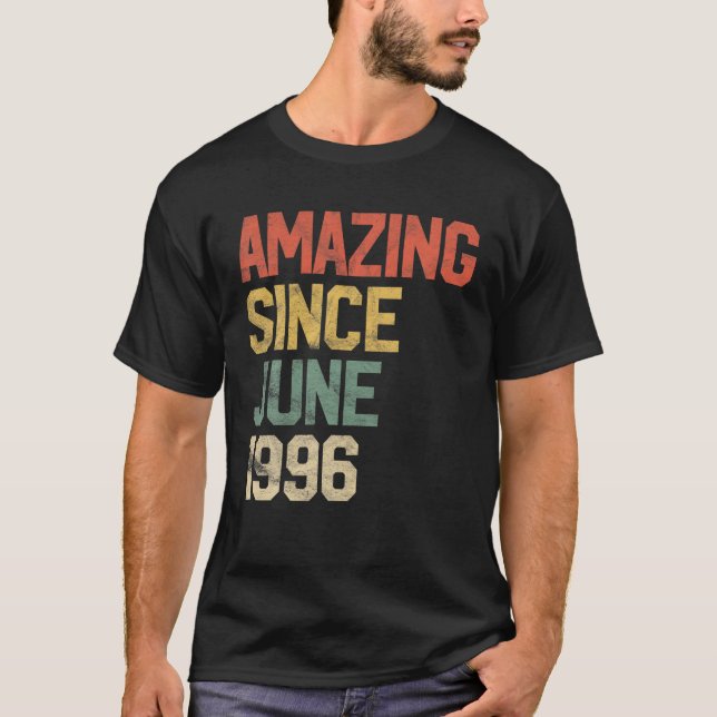 Camiseta Increíble Desde Junio De 1996 Hombres Mujeres 25 A (Anverso)