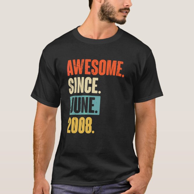 Camiseta Increíble desde junio de 2008 14 años (Anverso)