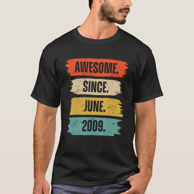 Camiseta Increíble desde junio de 2009 14 años de edad (Anverso)