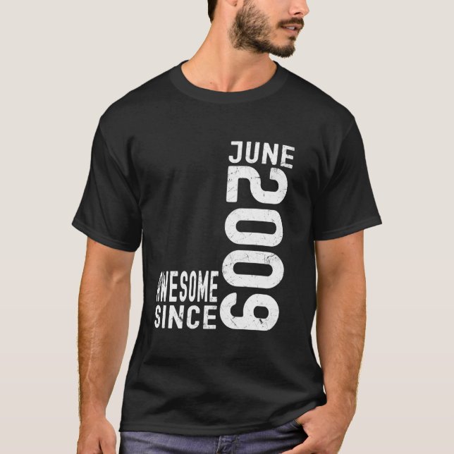 Camiseta Increíble Desde Junio De 2009, Nacido En 2009 Juni (Anverso)