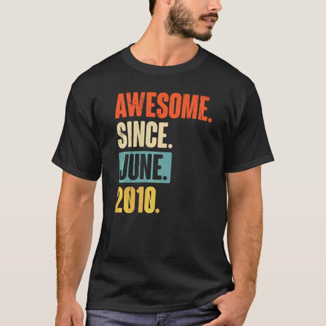 Camiseta Increíble desde junio de 2010, 12 años, duodécimo  (Anverso)