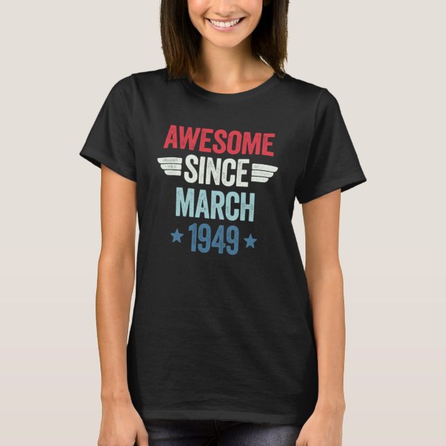 Camiseta Increíble desde marzo de 1949 (Anverso)