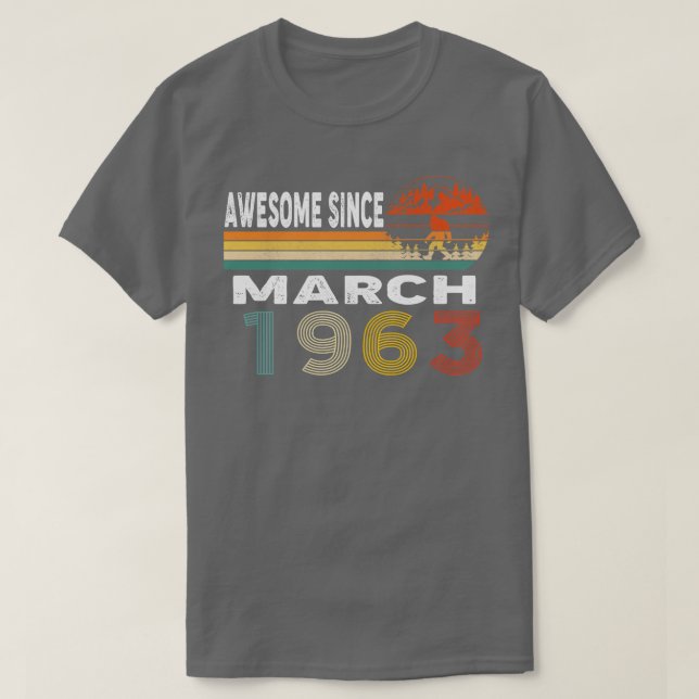 Camiseta Increíble desde marzo de 1963 (Diseño del anverso)