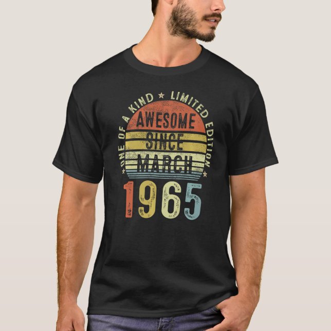 Camiseta Increíble desde marzo de 1965 58 años de edad 58º  (Anverso)