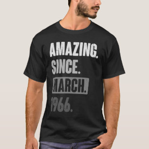 Camiseta Increíble desde marzo de 1966 cumpleaños 57ª decor