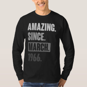 Camiseta Increíble desde marzo de 1966 cumpleaños 57ª decor