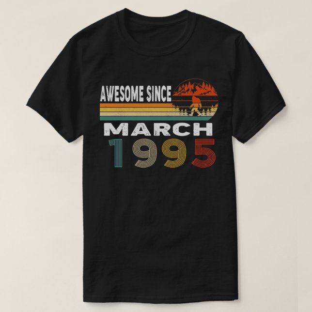 Camiseta Increíble desde marzo de 1995 (Diseño del anverso)
