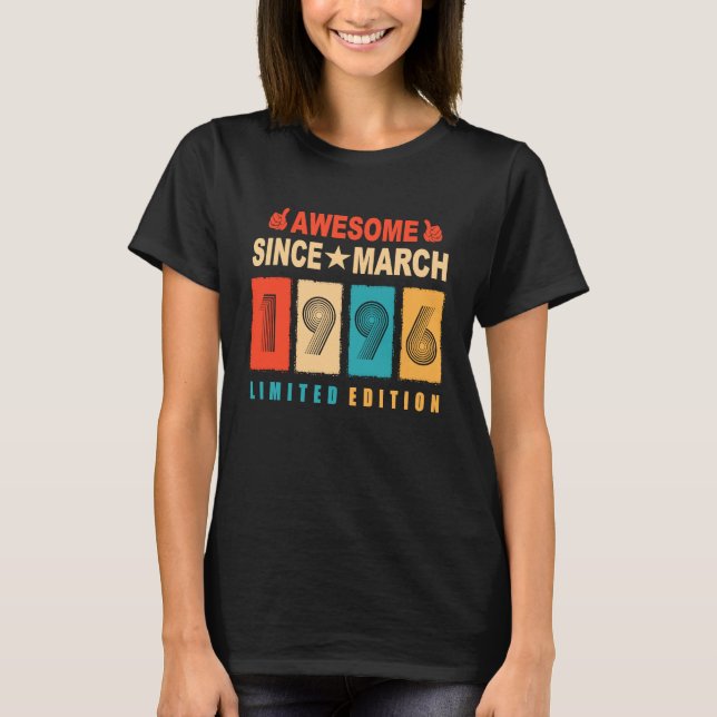 Camiseta Increíble desde marzo de 1996 27 años de edad 27 a (Anverso)