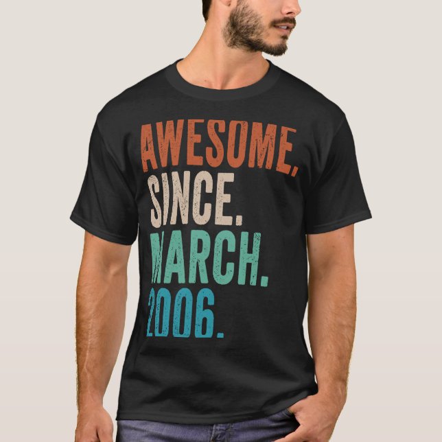 Camiseta Increíble desde marzo de 2006 17 años (Anverso)