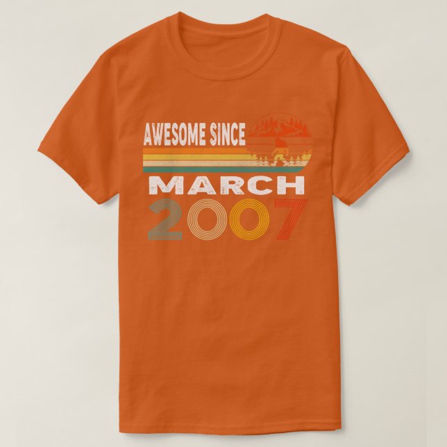 Camiseta Increíble desde marzo de 2007 (Diseño del anverso)