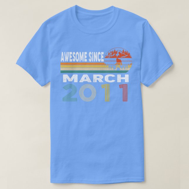 Camiseta Increíble desde marzo de 2011 (Diseño del anverso)