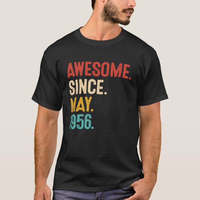 Camiseta Increíble desde mayo de 1956 67º cumpleaños Retro  (Anverso)