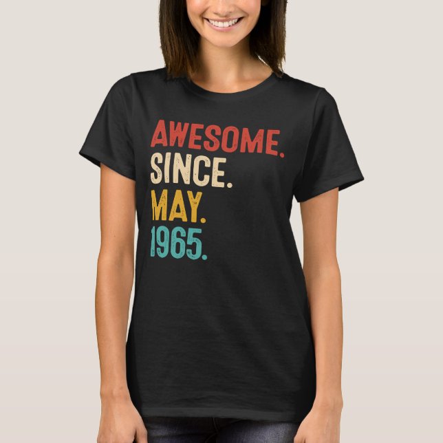 Camiseta Increíble desde mayo de 1965 58º cumpleaños Retro  (Anverso)
