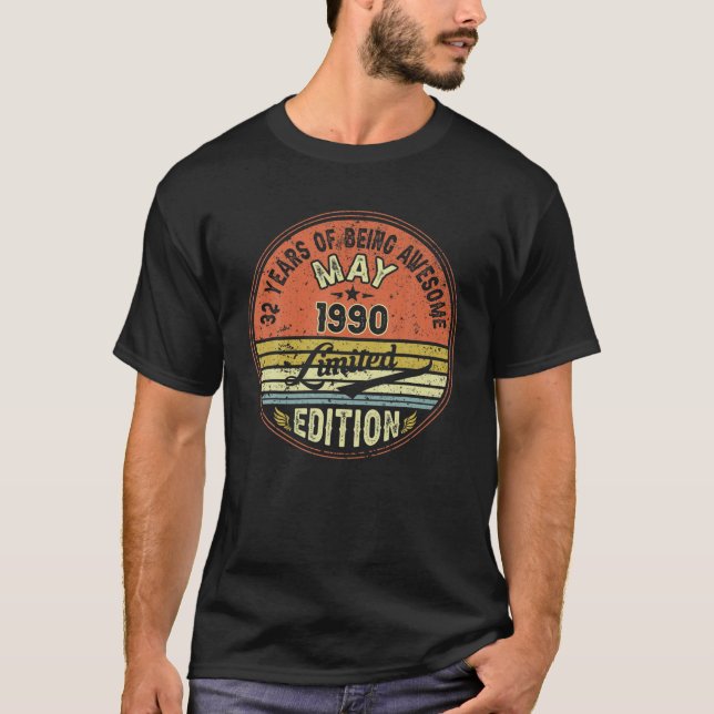 Camiseta Increíble desde mayo de 1990 32 años (Anverso)