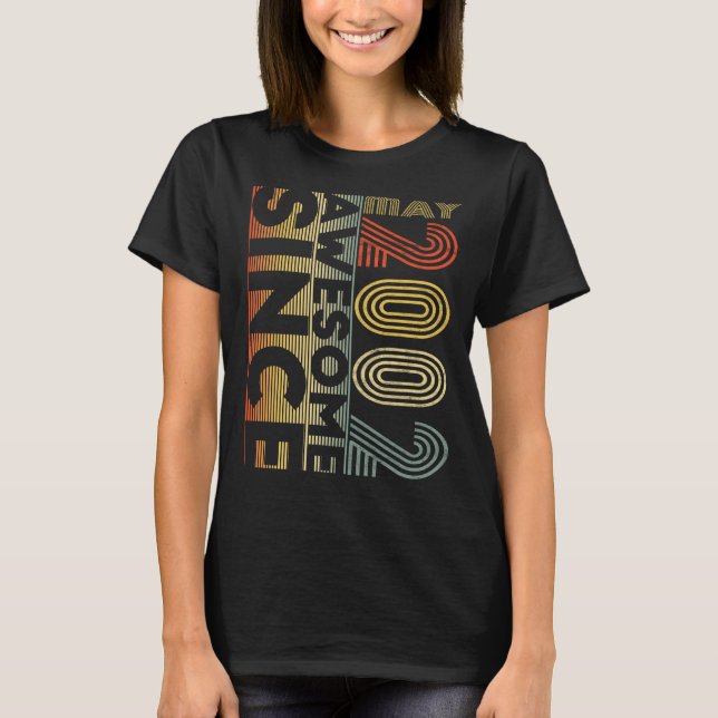 Camiseta Increíble desde mayo de 2002 21ª mujer natal (Anverso)