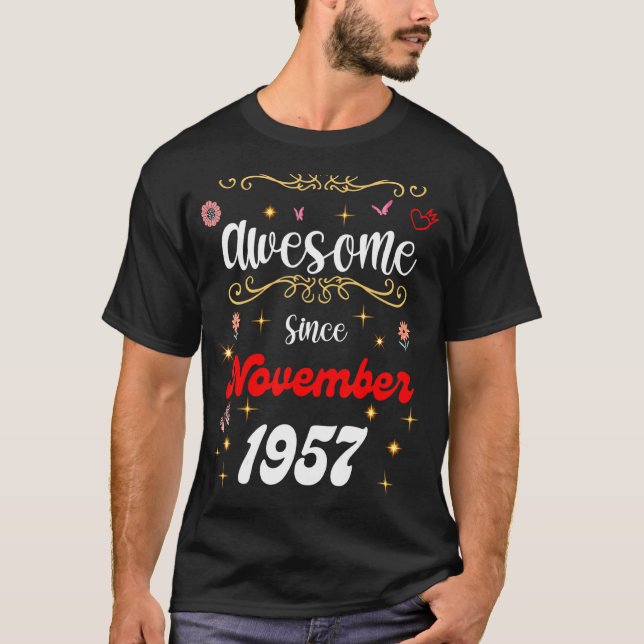 Camiseta Increíble desde noviembre de 1957, las flores y el (Anverso)
