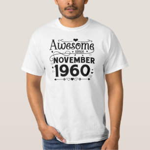 Camiseta increíble desde noviembre de 1960