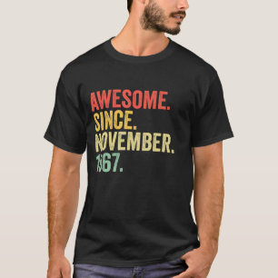 Camiseta Increíble desde noviembre de 1967 Regalos de 55 añ