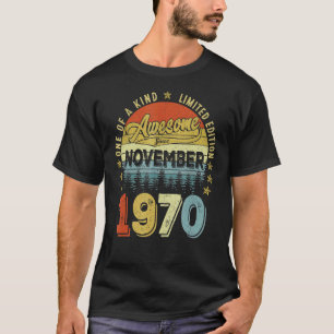 Camiseta Increíble desde noviembre de 1970 52 años de edad 