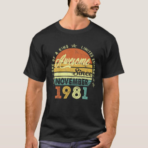 Camiseta Increíble Desde Noviembre De 1981 40º Cumpleaño