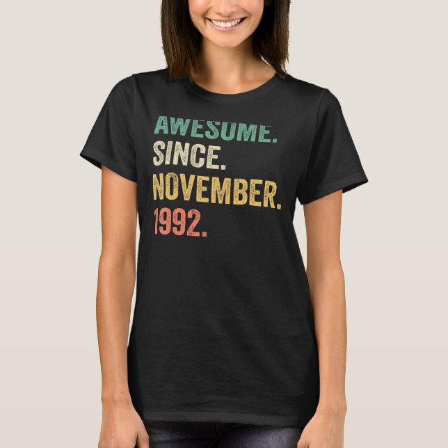 Camiseta Increíble desde noviembre de 1992 30º cumpleaños 3 (Anverso)