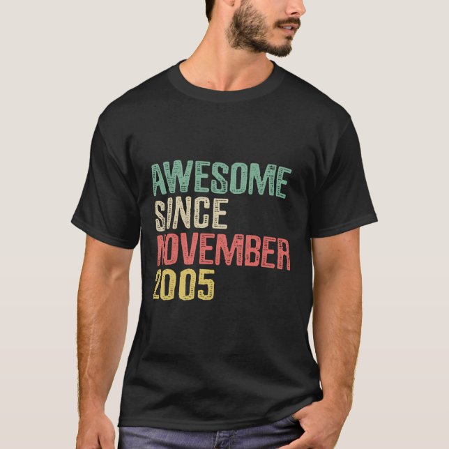 Camiseta Increíble Desde Noviembre De 2005 14 Años De Edad (Anverso)