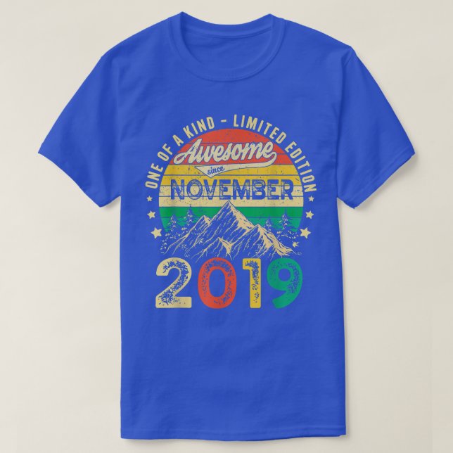 Camiseta Increíble desde noviembre de 2019 tercer cumpleaño (Diseño del anverso)