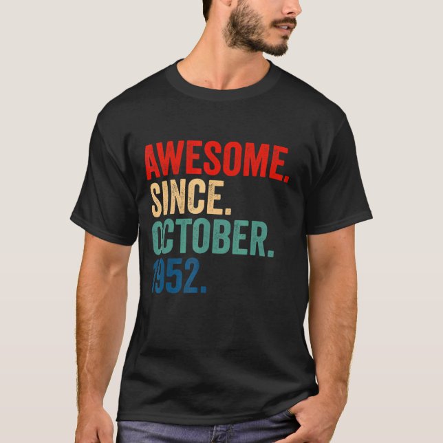 Camiseta Increíble desde octubre de 1952: 70 años de edad (Anverso)