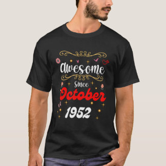 Camiseta Increíble desde octubre de 1952, las flores de cum