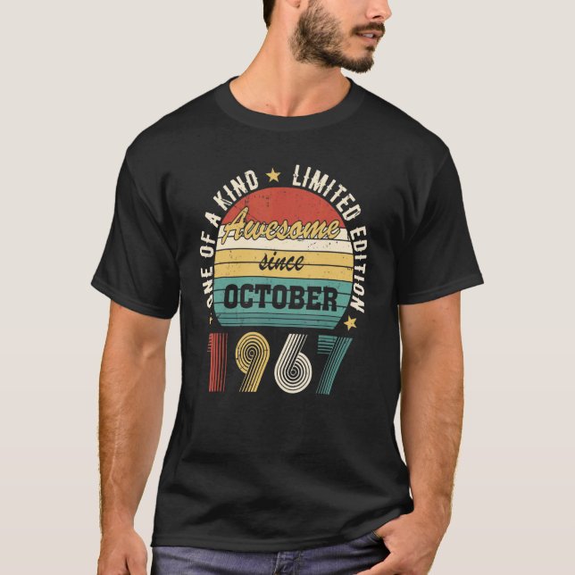 Camiseta Increíble desde octubre de 1967, feliz cumpleaños  (Anverso)