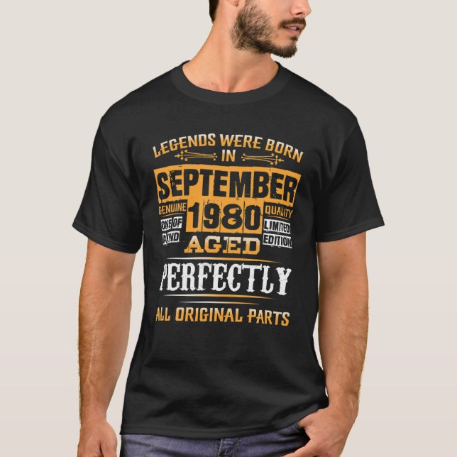 Camiseta Increíble Desde Octubre De 1980 Regalos De Cumplea (Anverso)