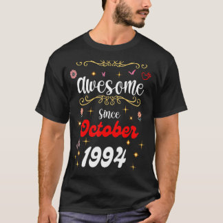 Camiseta Increíble desde octubre de 1994, las flores de cum