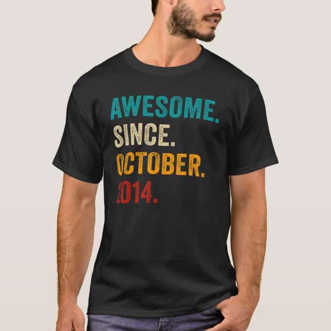 Camiseta Increíble desde octubre de 2014, octavo cumpleaños (Anverso)