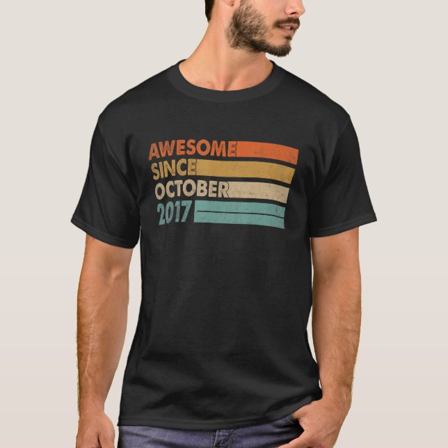 Camiseta Increíble desde octubre de 2017 5º cumpleaños niño (Anverso)