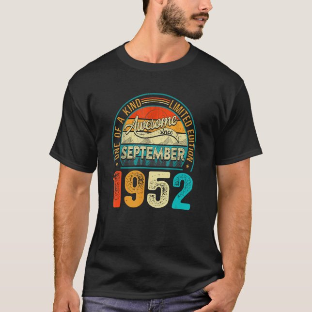 Camiseta Increíble desde septiembre de 1952 70º cumpleaños  (Anverso)