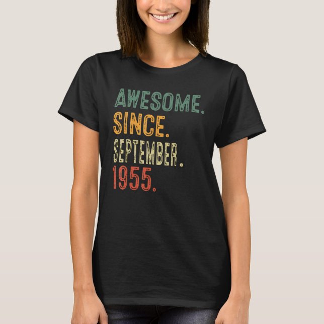 Camiseta Increíble desde septiembre de 1955 68º cumpleaños  (Anverso)