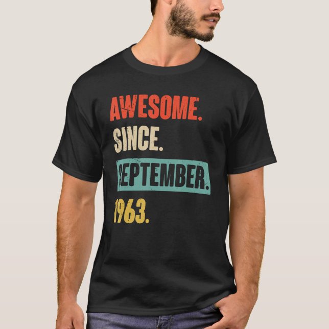 Camiseta Increíble desde septiembre de 1963 60º cumpleaños  (Anverso)