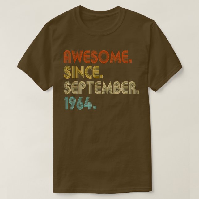 Camiseta Increíble desde septiembre de 1964: 58º cumpleaños (Diseño del anverso)