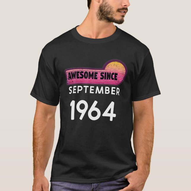 Camiseta Increíble desde septiembre de 1964 Cumpleaños 1964 (Anverso)