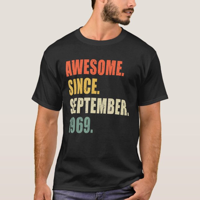 Camiseta Increíble desde septiembre de 1969 Cumpleaños de 5 (Anverso)