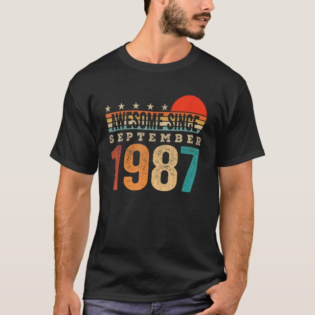 Camiseta Increíble desde septiembre de 1987 35º cumpleaños  (Anverso)
