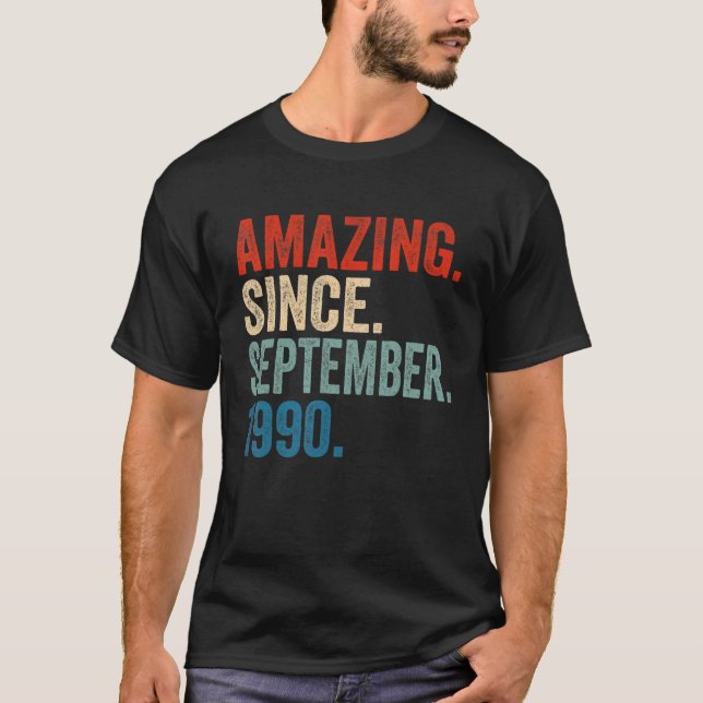 Camiseta Increíble desde septiembre de 1990 32º cumpleaños  (Anverso)