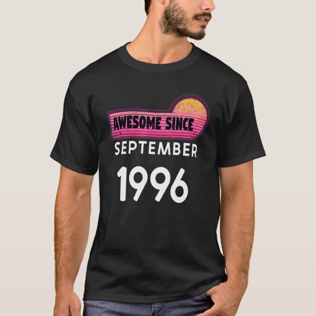 Camiseta Increíble desde septiembre de 1996 Cumpleaños 1996 (Anverso)